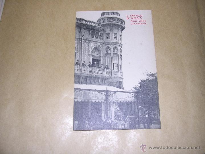 Postcards: 5 .- SAN FELIU DE GUIXOLS NUEVO CASINO LA CONSTANCIA 8637 - FOTOTIP. THOMAS 14X9 CM.