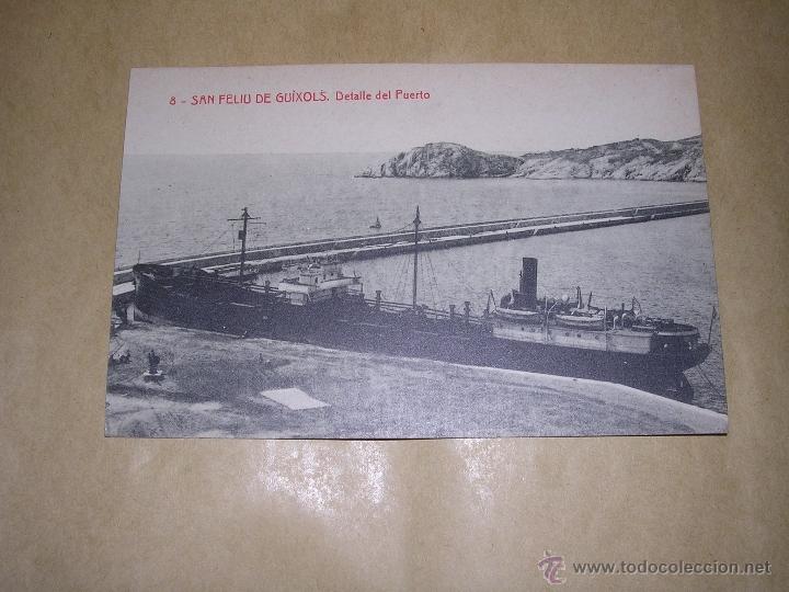 Postcards: 8 .- SAN FELIU DE GUIXOLS . DETALLE DEL PUERTO , 8640 FOTOTIP. THOMAS 14X9 CM.