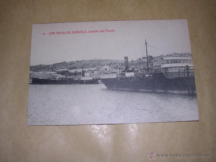 Postcards: 6 .- SAN FELIU DE GUIXOLS . DETALLE DEL PUERTO , 8638 FOTOTIP. THOMAS 14X9 CM.