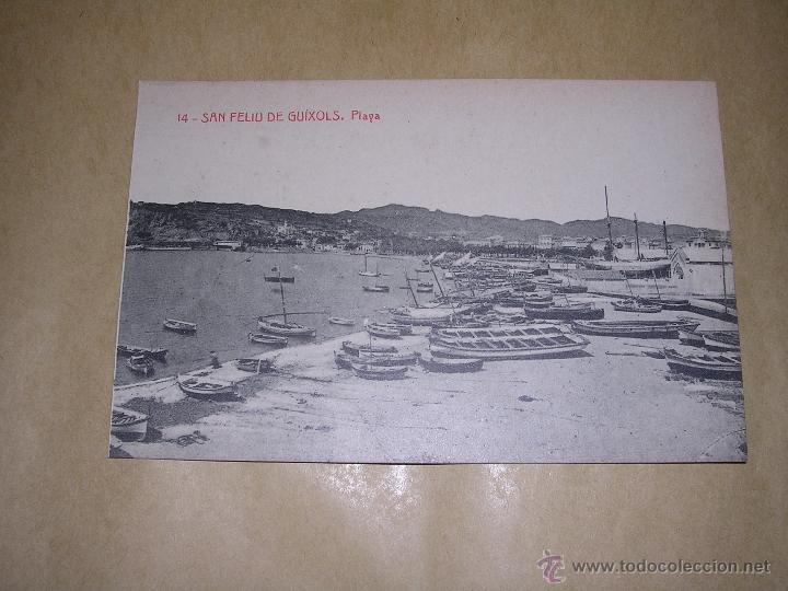Postcards: 14 .- SAN FELIU DE GUIXOLS . PLAYA  , 8646 FOTOTIP. THOMAS 14X9 CM.