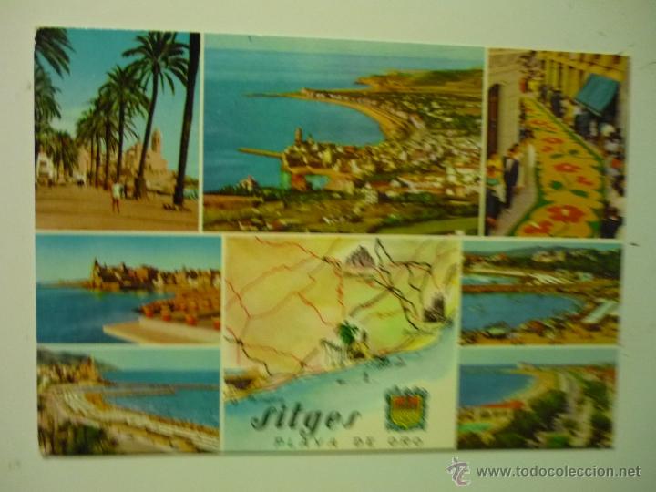Postales: POSTAL SITGES VARIOS ASPECTOS.-- - Foto 1
