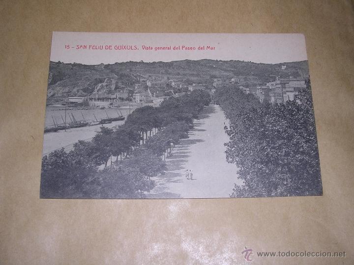 Postcards: 15 .- SAN FELIU DE GUIXOLS VISTA GENERAL DEL PASEO DE MAR 8647 - FOTOTIP. THOMA 14X9 CM.