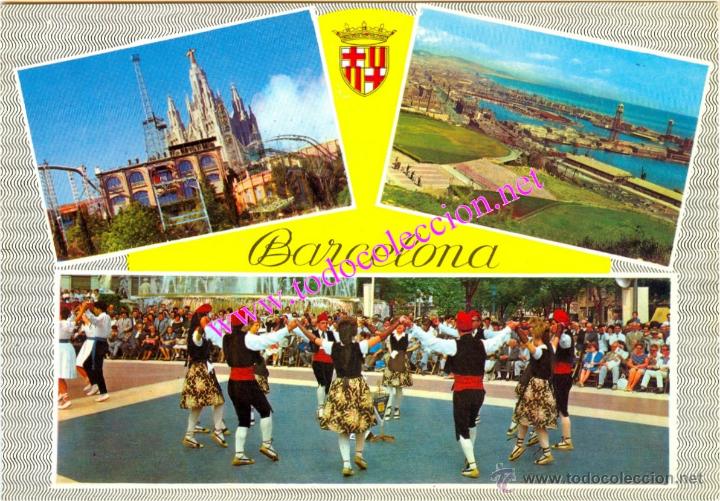 Postales: BARCELONA - POSTAL DE 1964 - EDICIONES CUSC&Oacute; - Foto 1