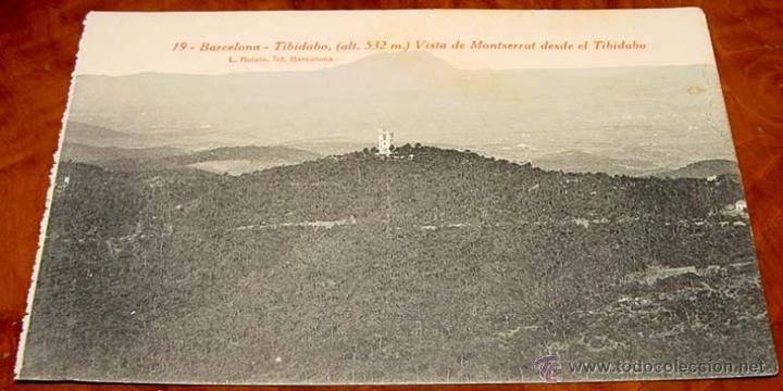 Postkarten: ANTIGUA POSTAL DE BARCELONA-TIBIDABO VISTA DE MONSERRAT DESDE EL TIBIDABO- L. ROISIN- NO CIRCULADA