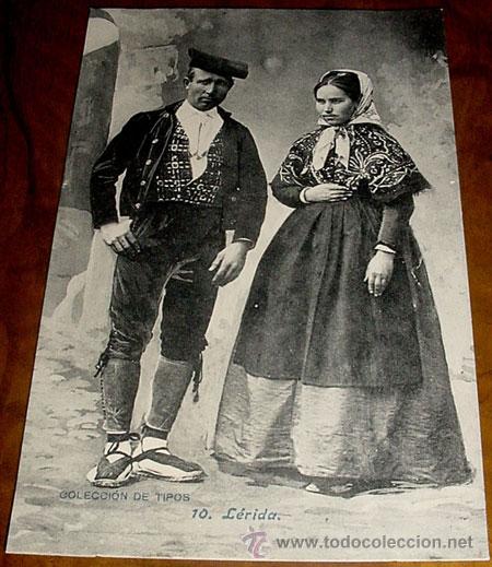 Postales: ANTIGUA POSTAL DE PAREJA DE LERIDA - COLECCION DE TIPOS - FOTO LACOSTE - HAUSER Y MENET - SIN CIRCUL