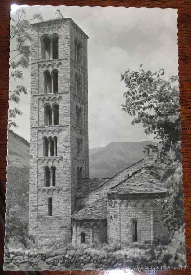 Postales: ANTIGUA FOTO POSTAL DE VALLE DE BOHI (LERIDA) IGLESIA ROMANICA DE SAN CLEMENTE DE TAHULL, SIGLO XII