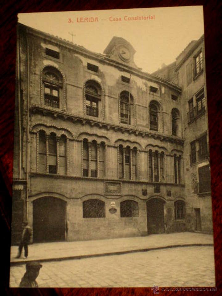 Postales: ANTIGUA POSTAL DE LERIDA - N. 3 - CASTILLO CONSISTORIAL - IMPRESOR SOL Y BENET - NO CIRCULADA.