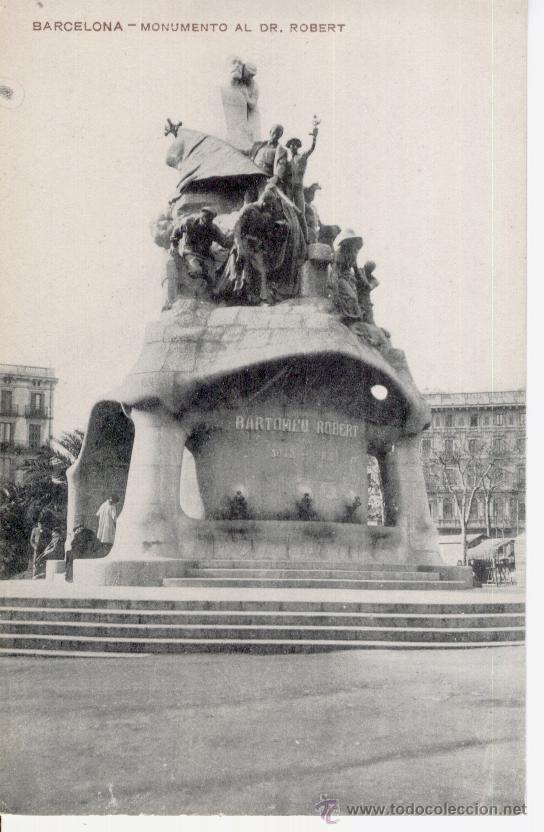 Postales: BARCELONA. MONUMENTO AL DR. ROBERT - Foto 1