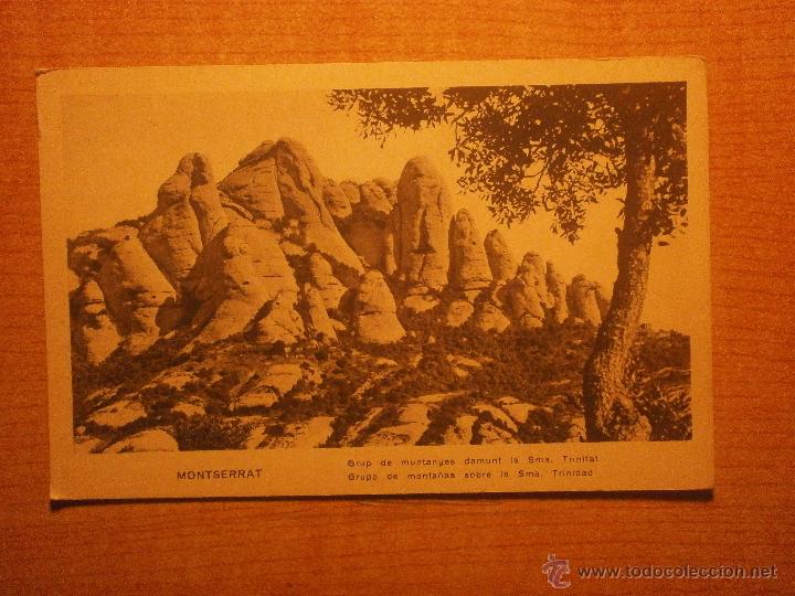 Postales: POSTAL MONTSERRAT GRUP DE MUNTANYES DAMUNT LA SMA. TRINITAT SIN CIRCULAR