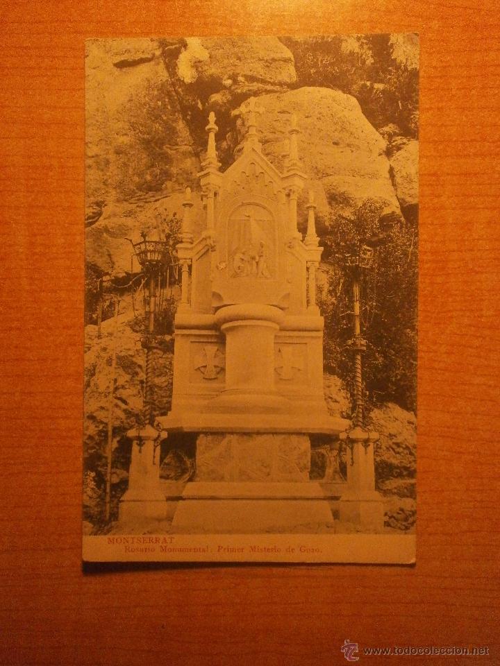 Postais: POSTAL MONTSERRAT  ROSARIO MONUMENTAL PRIMER MISTERIO DE GOZO  SIN CIRCULAR