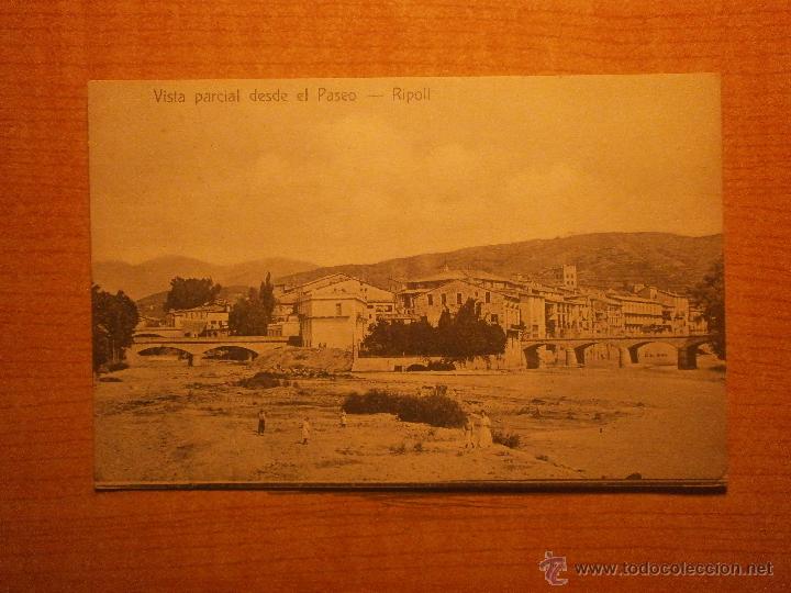 Postales: POSTAL VISTA PARCIAL DESDE EL PASEO RIPOLL. J.M. RIPOLL ESCRITA