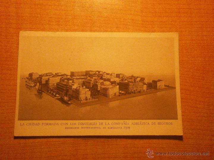 Postais: POSTAL LA CIUDAD FORMADA CON LOS INMUEBLES DE LA COMPA&Ntilde;IA ADRIATRICA DE SEGUROS 1929 SIN CIRCULAR