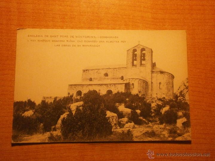 Cartes Postales: POSTAL ESGLESIA DE SANT PERE DE MOTGRONY CONSAGRADA L&acute;ANY 834 QUE MENASSA RUINA SIN CIRCULAR