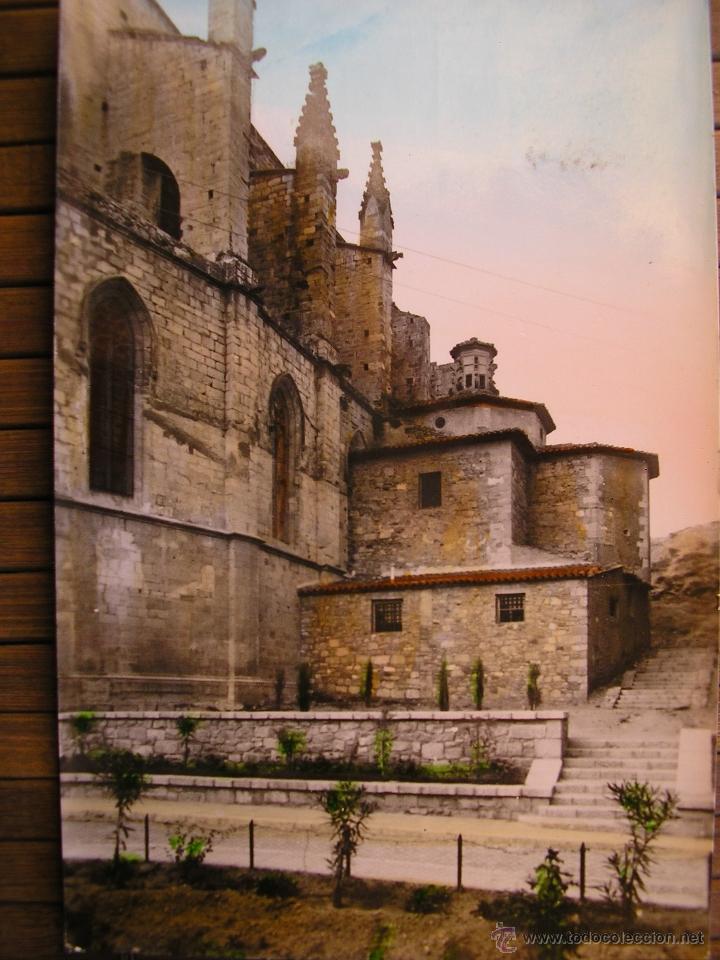 Postcards: postal fotografica pintada montblanch exterior de la iglesia