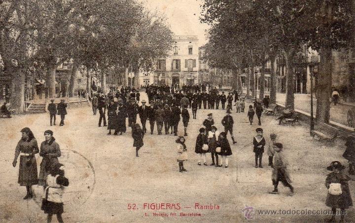 Postales: figueras. 52 ramblas. roisin - Foto 1