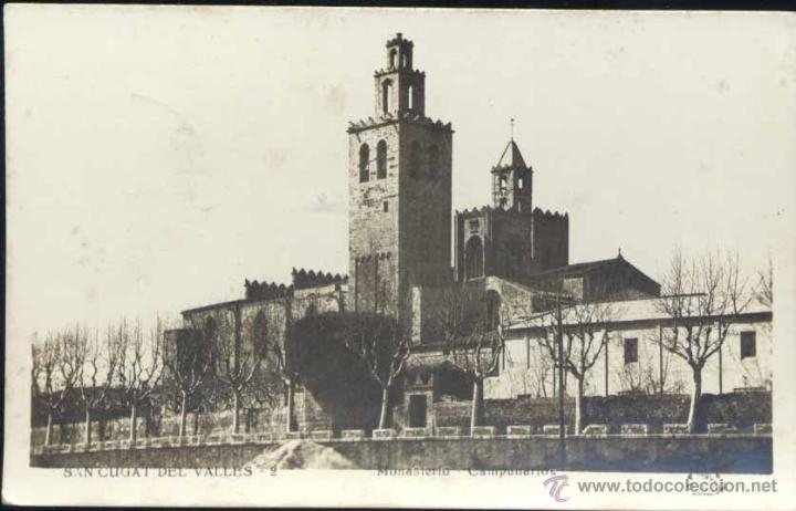 Postales: SAN CUGAT DEL VALL&Eacute;S (BARCELONA).- MONASTERIO. CAMPANARIO