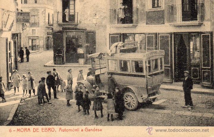 Postales: mora de ebro. 6 automovil a gandesa. thomas - Foto 1