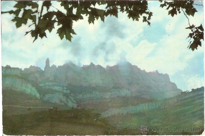 Postales: MONTSERRAT, VISTA PARCIAL DE LA MONTA&Ntilde;A - EDICI&Oacute;N DEL MONASTERIO N&ordm; 13 - CIRCULADA