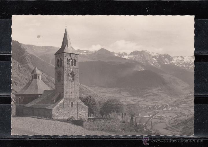 Postales: 392-VALLE DE LERIDA. VILACH. CAMPANARIO PARROQUIAL Y AL FONDO MITG. ARAN Y VIELLA