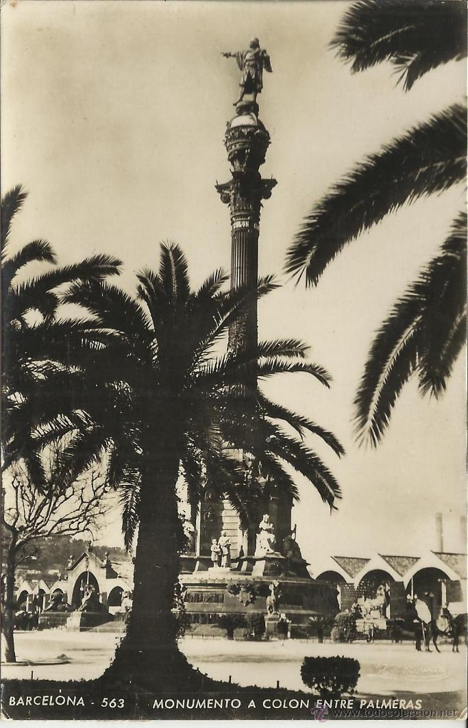 Postales: BARCELONA MONUMENTO A COLON ESCRITA - Foto 1