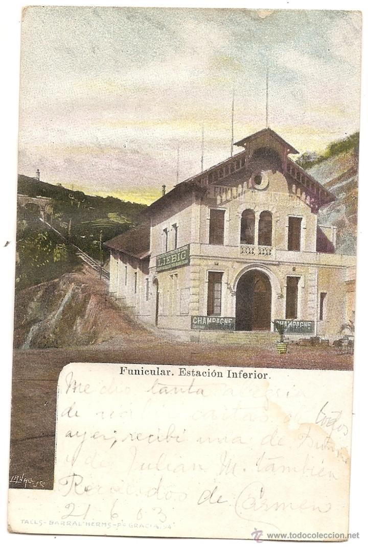 Postales: Tibidabo. Dorso sin dividir. Talls-Barral