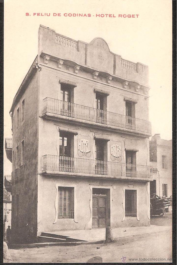 Postales: POSTAL SANT FELIU DE CODINES HOTEL ROGET SOCIEDAD ATRACCION FORASTEROS
