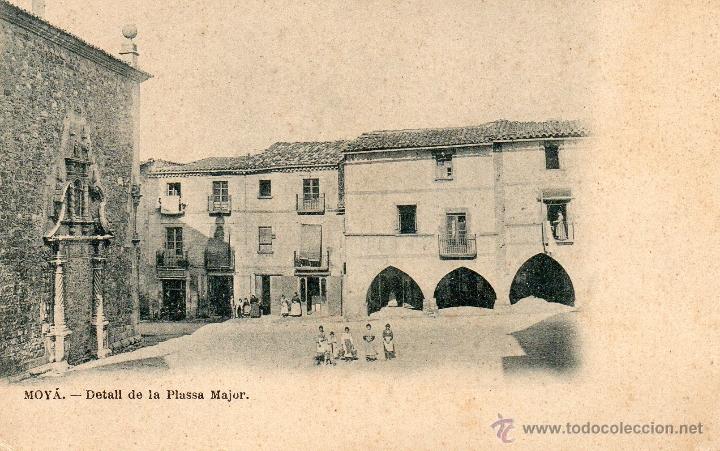 Postales: moy&aacute;. detall de la plassa major - Foto 1
