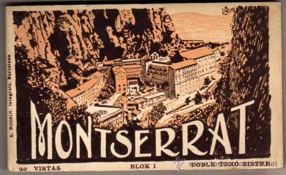 Postales: Montserrat. 20 Vistas. Roisin. Blok 1 Doble tono Biste. Completo.