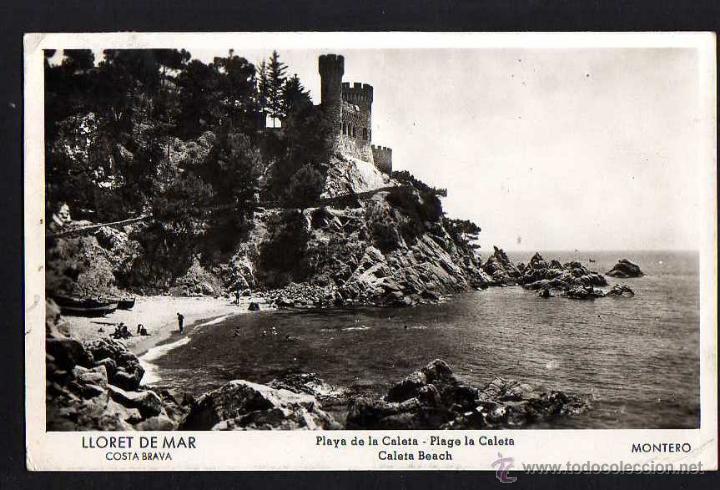 Postales: Lloret de Mar. Playa de la Caleta. Circulada - Foto 1
