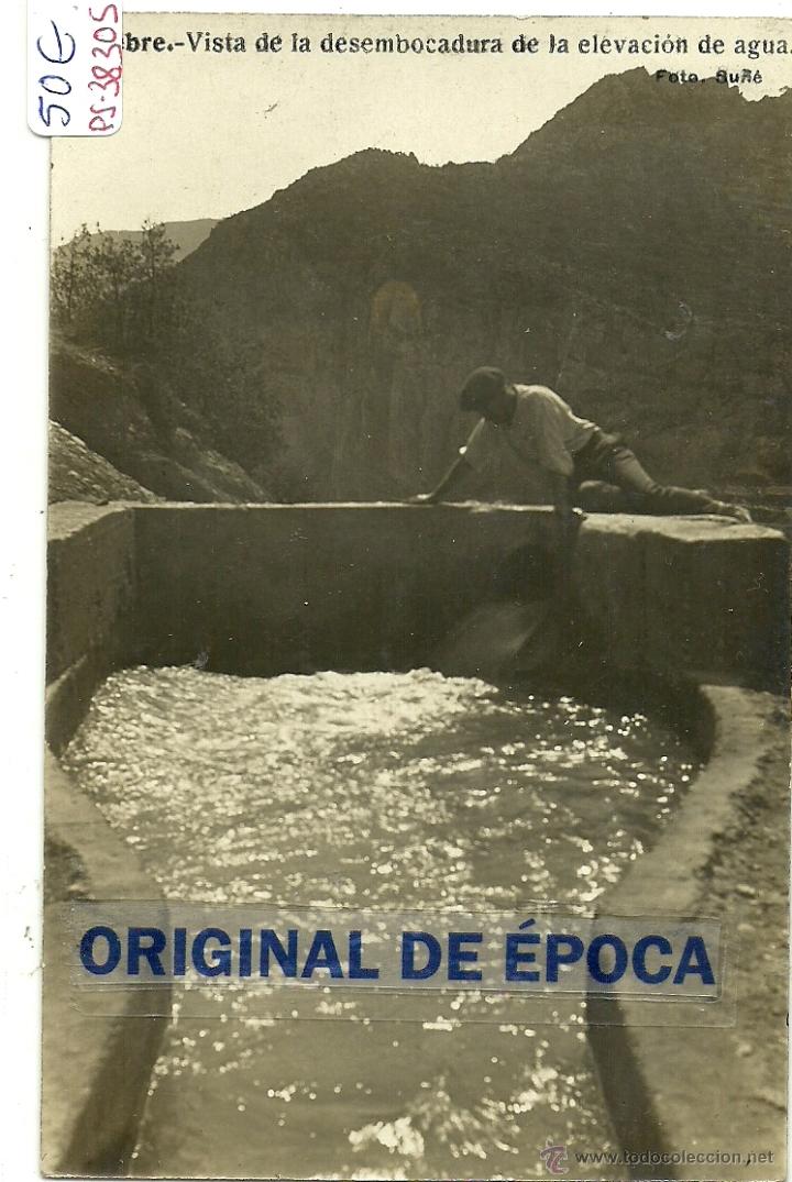 Postcards: (PS-38305)POSTAL FOTOGRAFICA DE VINEBRE-VISTA DE LA DESEMBOCADURA DE LA ELEVACION DE AGUAS