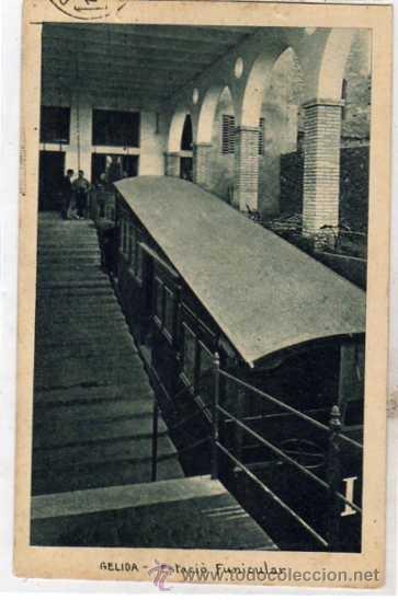 Postales: Gelida. Estaci&oacute; funicular. Circulada. - Foto 1