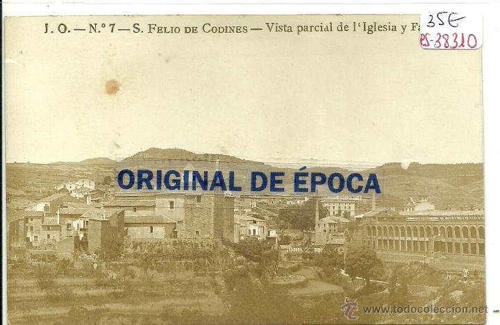 Postcards: (PS-38310)POSTAL FOTOGRAFICA DE SAN FELIO DE CODINES-VISTA PARCIAL DE L&acute;IGLESIA Y FABRICA
