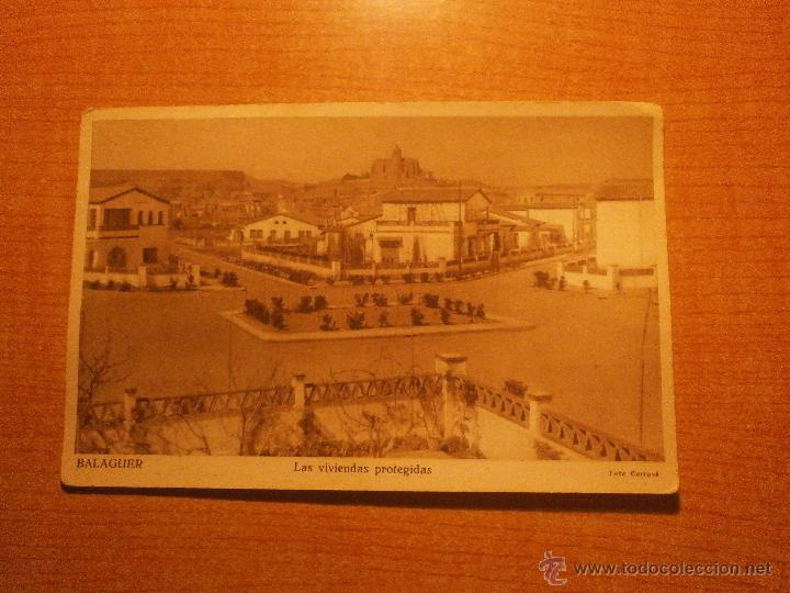 Postkarten: POSTAL  BALAGUER LAS VIVIENDAS PROTEGIDAS.  FOTO CARROVE SIN CIRCULAR