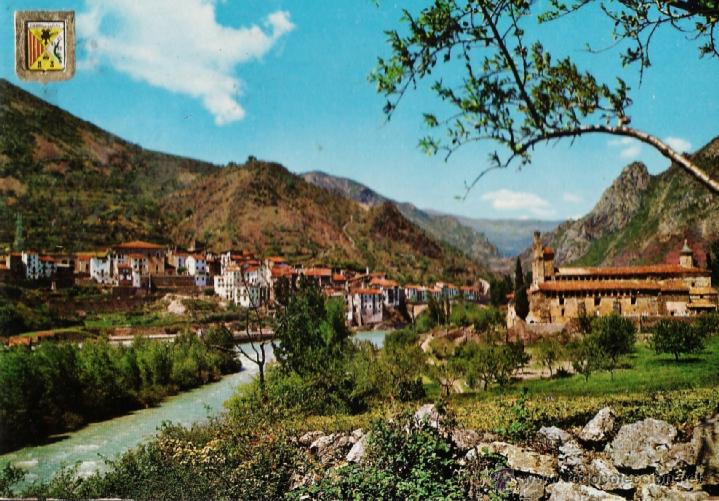 Postales: gerri de la sal - riu noguera pallaresa - n&ordm; 974 - ed. soberanas - escrita - a&ntilde;o 1964 - x