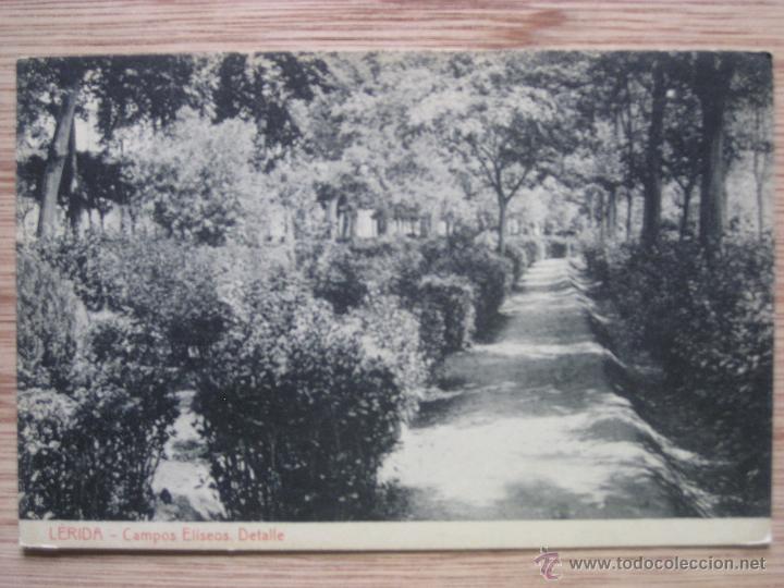 Postales: LERIDA - CAMPOS ELISEOS ,DETALLE