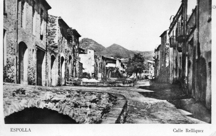 Postales: espolla. calle relliquer - Foto 1