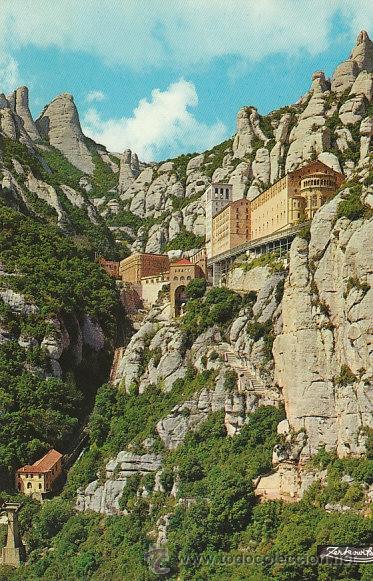 Postais: Montserrat, el monasterio, editor: Zerkowitz n&ordm; 2525