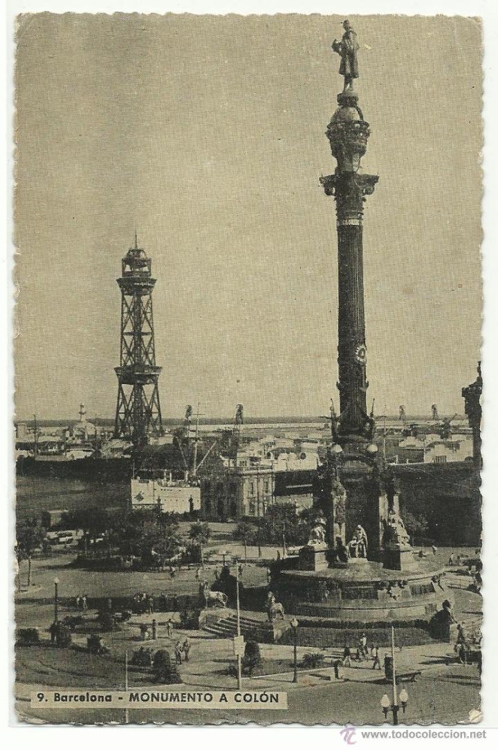 Postales: BARCELONA N&ordm; 9 .- MONUMENTO A COLON  .- EDICIONES PUBLIDEA - Foto 1