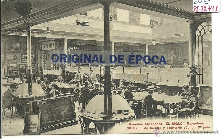 Postcards: (PS-38791)POSTAL DE BARCELONA-GRANDES ALMACENES EL SIGLO.SALON DE LECTURA Y ESCRITORIO PUBLICO
