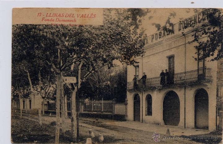Postales: LLINAS DEL VALL&Eacute;S (BARCELONA).- FONDA DOMENECH