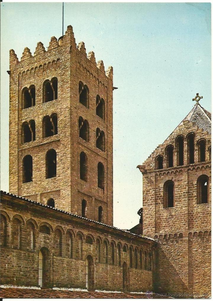 Postales: RIPOLL .- TORRE DEL MONASTERIO .- EDICIONES ARRIBAS - Foto 1