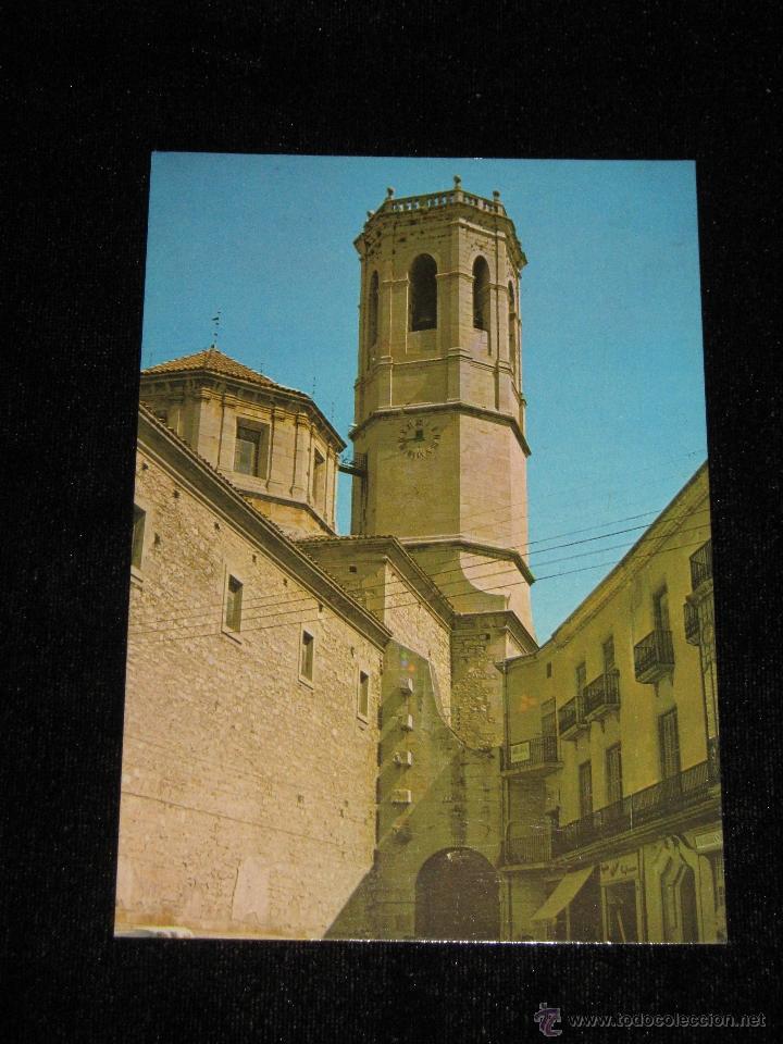 Postales: LERIDA - TARREGA - CAMPANAR Y CIMBORI - A&Ntilde;O 1966
