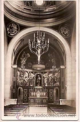 Postales: ANTIGUA POSTAL CASTELL DEL REMEY LERIDA INTERIOR DEL SANTUARIO FOTOGRAFICA CALAFELL