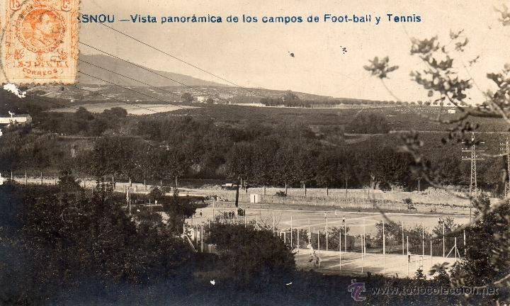 Postales: masnou. campos de futbol i tenis. fotogr&aacute;fica