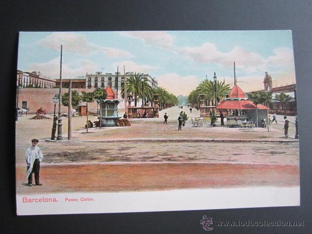 Postales: Postal Barcelona. Paseo de Col&oacute;n. - Foto 1