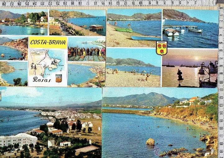 Postales: POSTALES BAHIA DE ROSAS-COSTA BRAVA-GERONA.