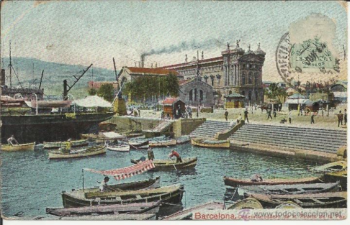 Postales: BARCELONA PUERTO ESDCRITA - Foto 1