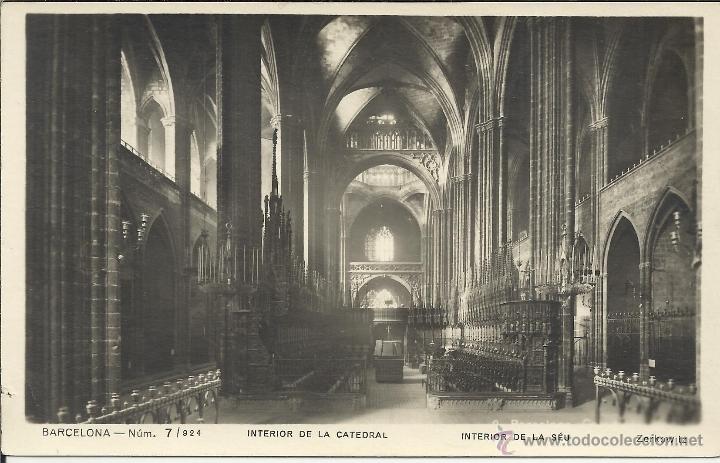 Postales: BARCELONA CATEDRAL ESCRITA - Foto 1