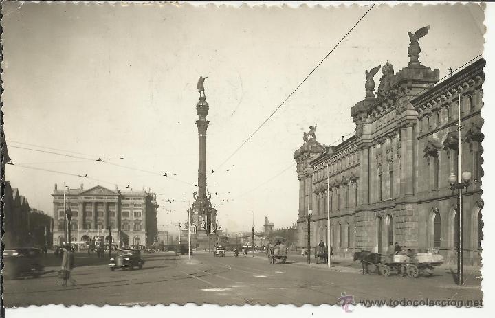 Postales: BARCELONA PASEO DE LA ADUANA ESCRITA - Foto 1