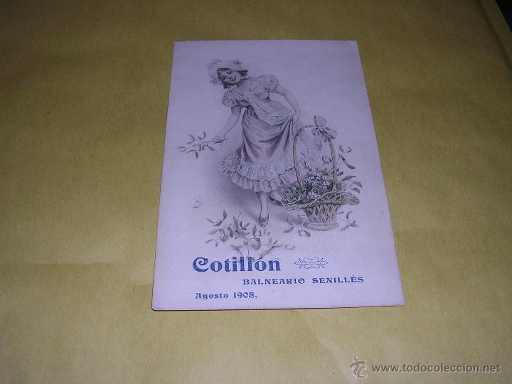 Postkarten: BALNEARIOS . COTILLON AGOSTO 1908 BALNEARIO SENILL&Eacute;S - LL&Eacute;S - M.M. VIENNE Nr.344 - 14X9 CM.
